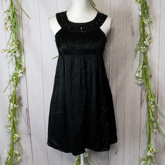 Laundry sz 2 Black Beaded Dress Aline Cocktail - Picture 8 of 8